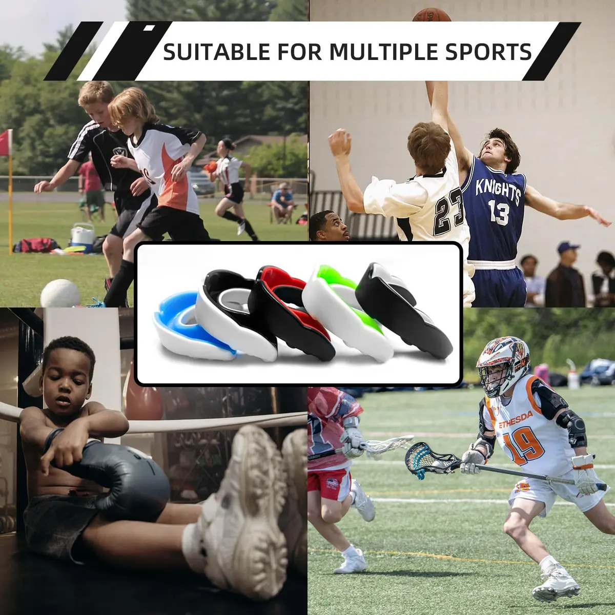 LPONJAR Moldable Sports Mouth Guard for Toddler Kids Youth 5 Pack Small (Under 7 Years Old) | Professional Dental Protection - view 7