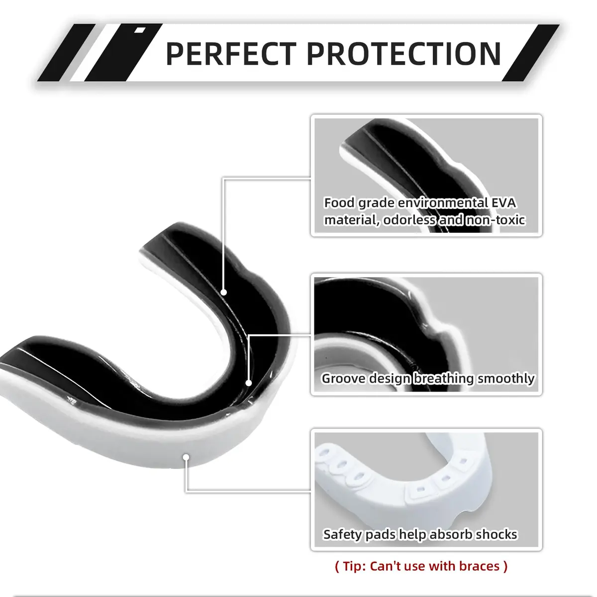 LPONJAR Moldable Sports Mouth Guard for Toddler Kids Youth 5 Pack Small (Under 7 Years Old) | Professional Dental Protection - view 2