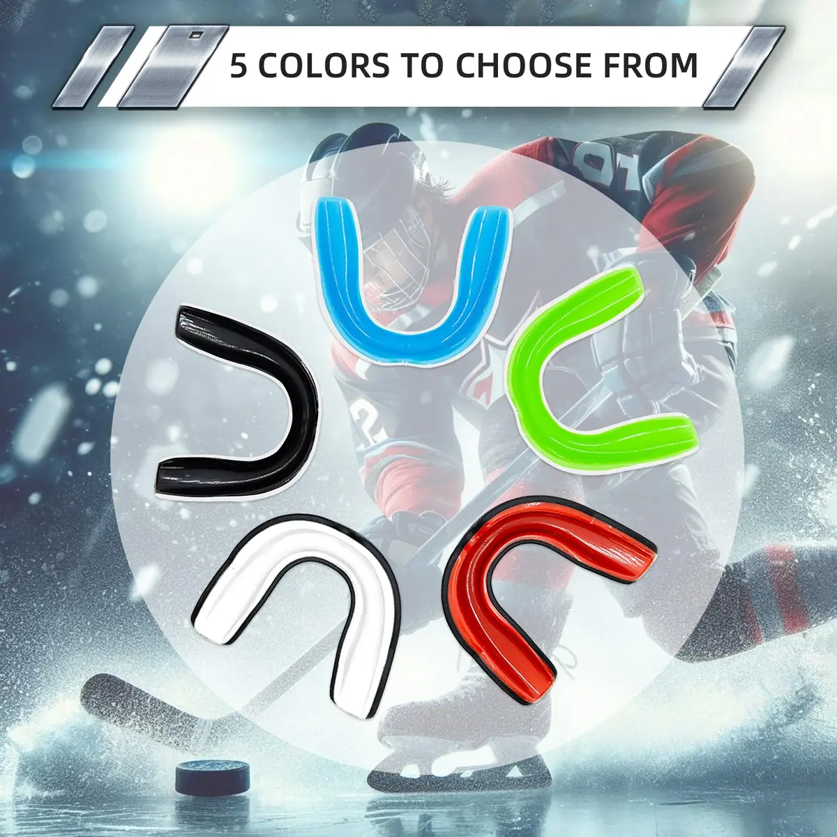LPONJAR Moldable Sports Mouth Guard for Toddler Kids Youth, 5 Pack Medium (7-14 Year old) | Boil-and-Bite Fit for Football, Basketball, Boxing - view 4
