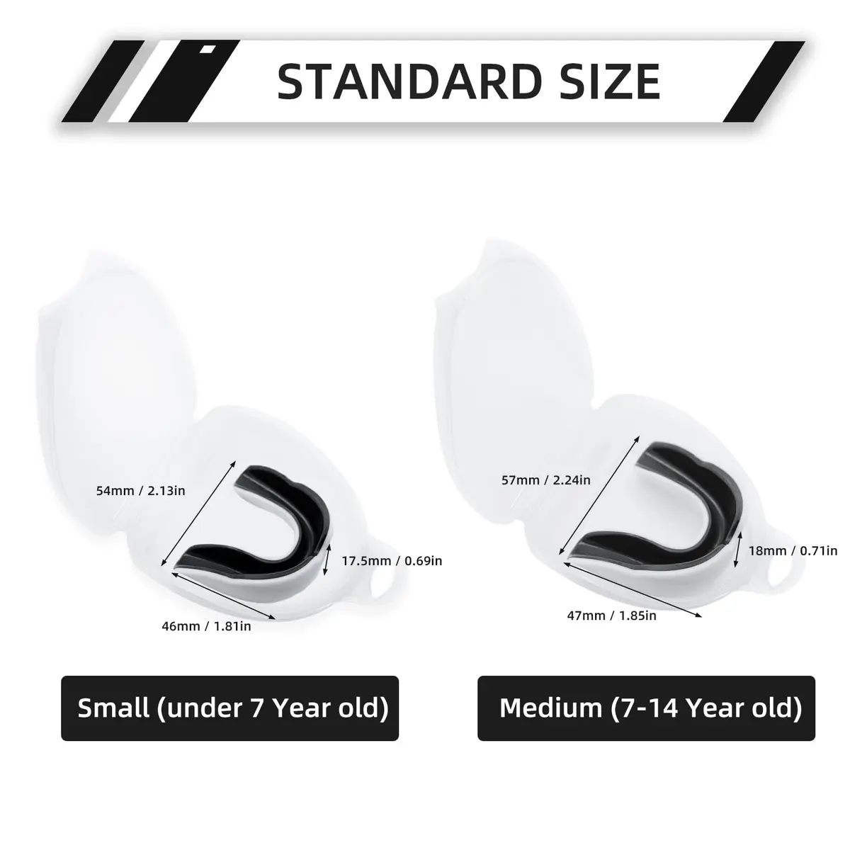 LPONJAR Moldable Sports Mouth Guard for Toddler Kids Youth, 5 Pack Medium (7-14 Year old) | Boil-and-Bite Fit for Football, Basketball, Boxing - view 3