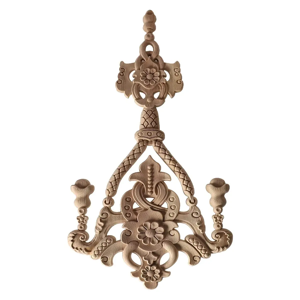 Beoot Wooden Corner Applique 40x23cm | Elegant Carved Wall Decor for Home (70-120 chars) - main product image