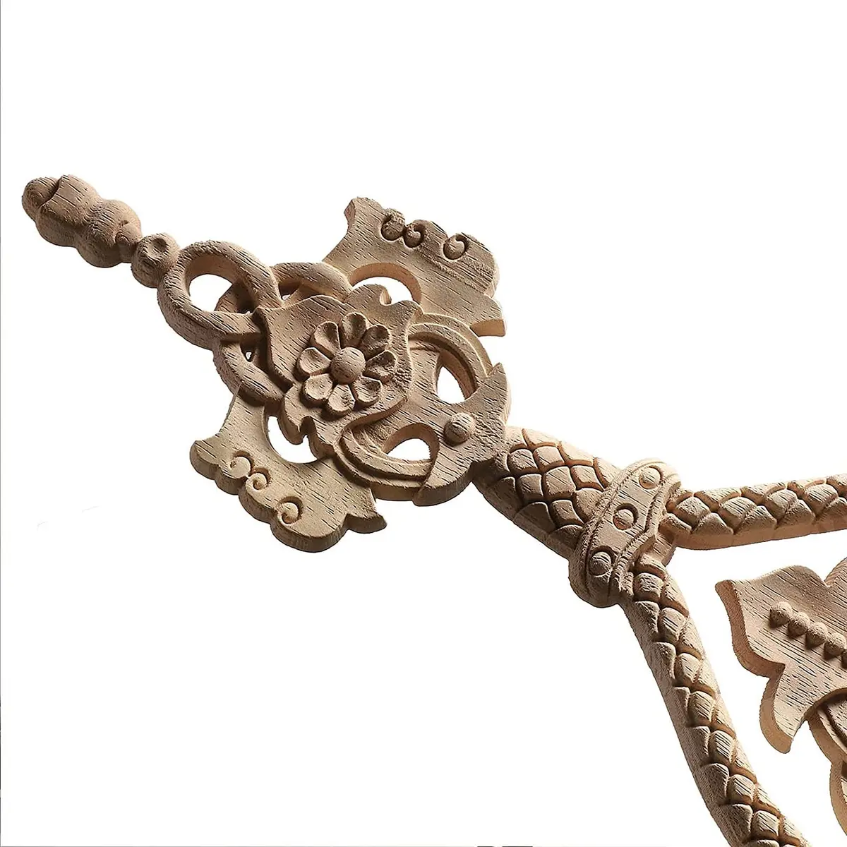 Beoot Wooden Corner Applique 40x23cm | Elegant Carved Wall Decor for Home (70-120 chars) - view 3