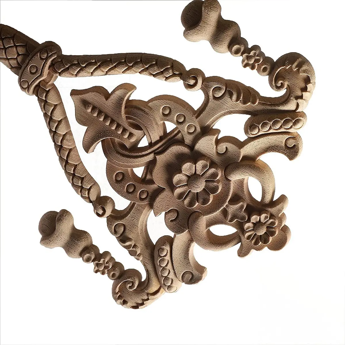 Beoot Wooden Corner Applique 40x23cm | Elegant Carved Wall Decor for Home (70-120 chars) - view 4