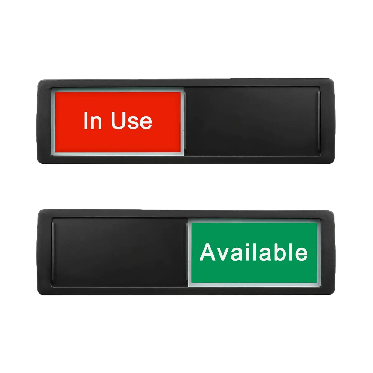 LoYinLo In Use or Available Sign, 7" x 2" Black | Magnetic Slider Door Indicator for Home & Office - main product image