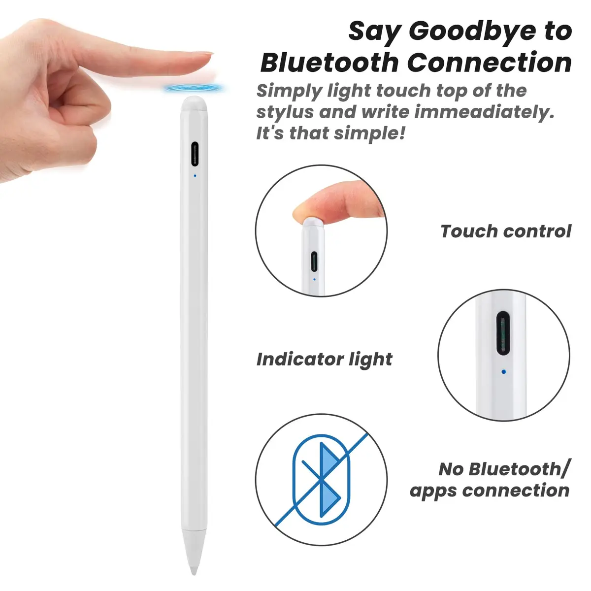 Minilabo iPad Pencil Pro for iPad Pro 11/13-inch M4/M5 | 2X Fast Charge Stylus with Palm Rejection - view 3