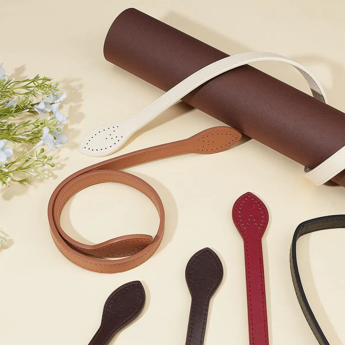 PH PandaHall Leather Purse Straps 23.4" | 5 Colors, 10pcs Bag Handles for DIY Crafts - view 3
