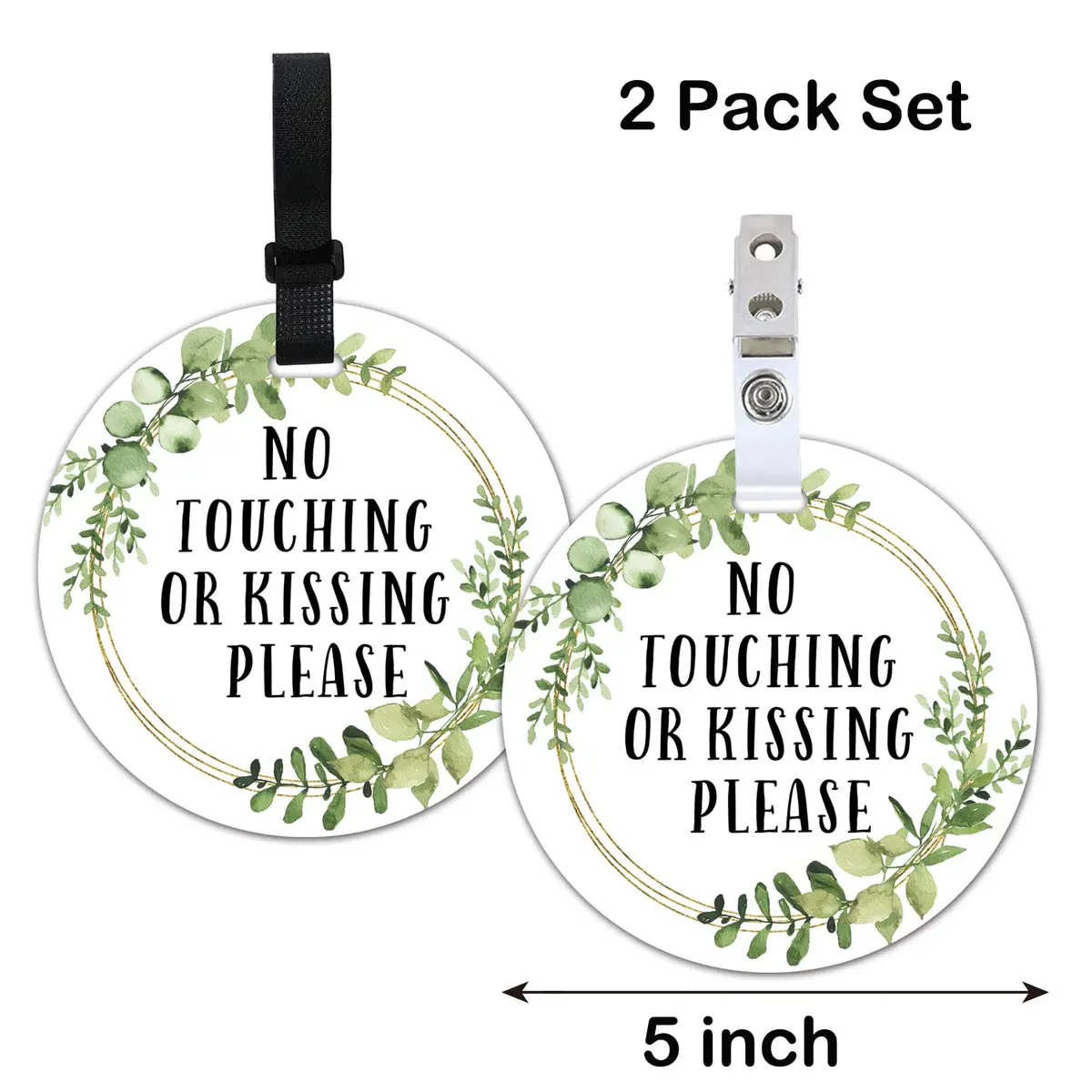 EKSPLODI Don’t Touch Baby Sign, No Kissing Baby Car Seat Sign, 2 Pack, 5 Inches | Baby Safety Sign for Strollers & Car Seats - view 3