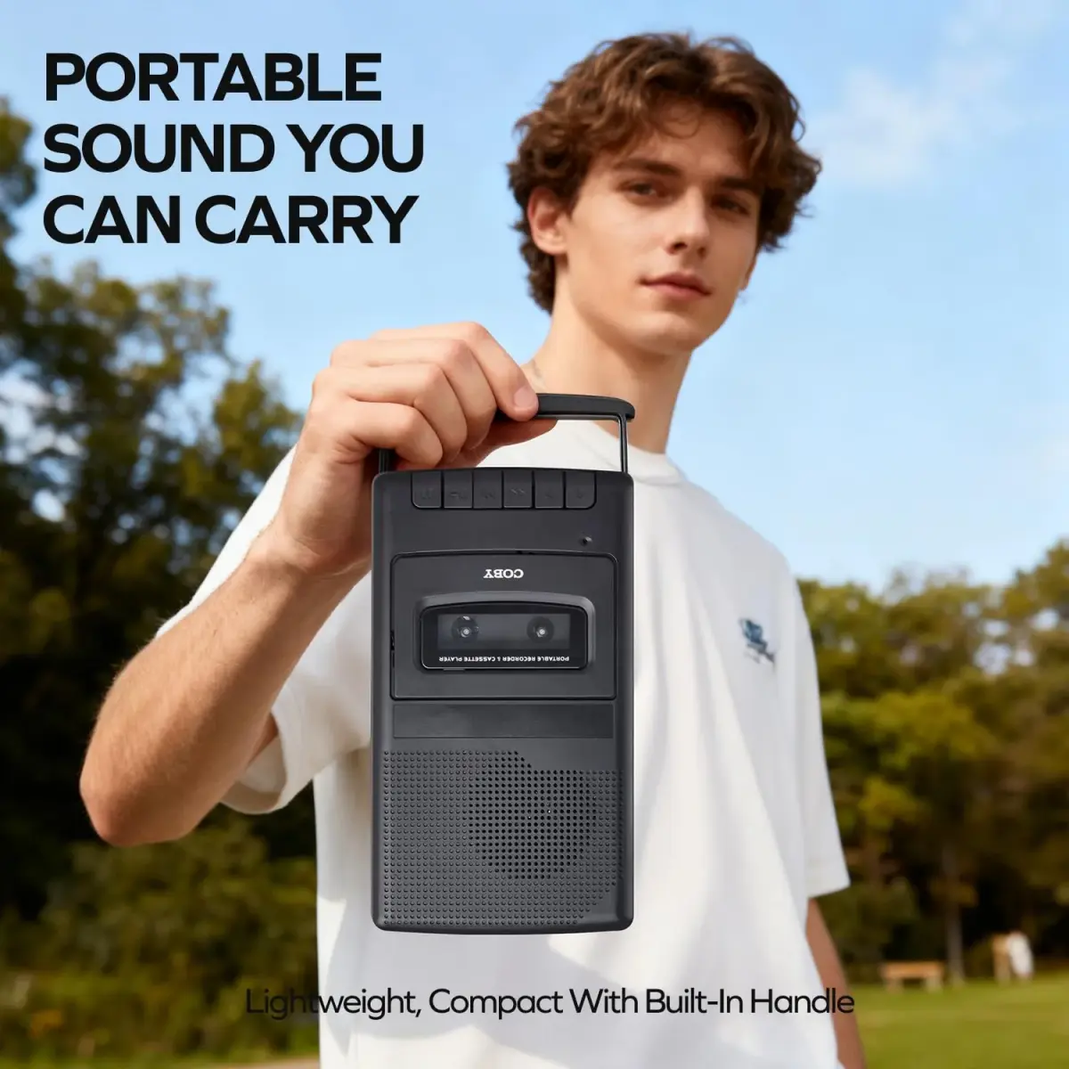 Coby Portable Cassette Player & Voice Recorder CVR42BK Black | Record & Play Cassette Tapes Anywhere - view 8