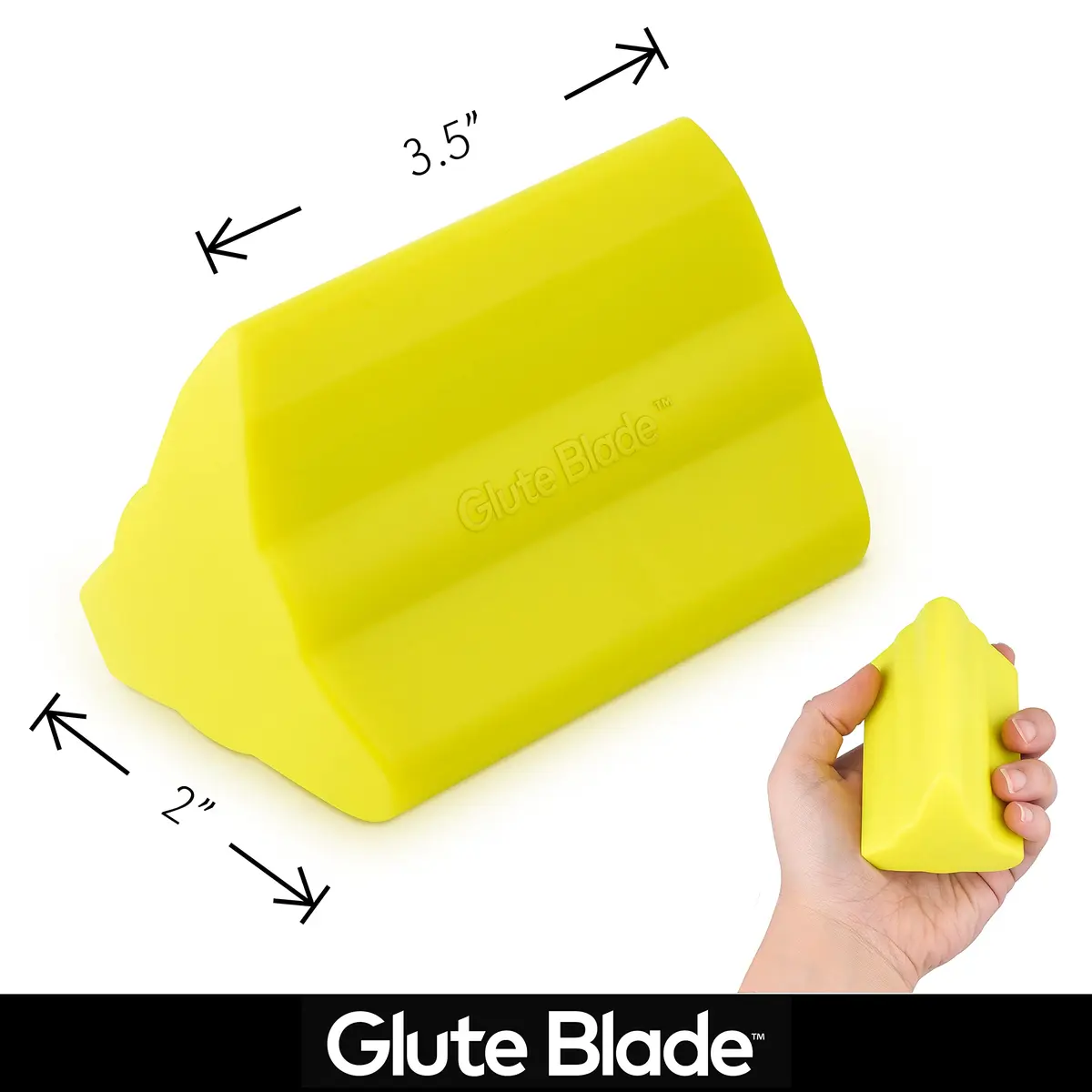 GLUTE BLADE Piriformis Massage Roller, Medium Density, Yellow | Deep Trigger Point Relief for Sciatica & Hip Tension - view 5