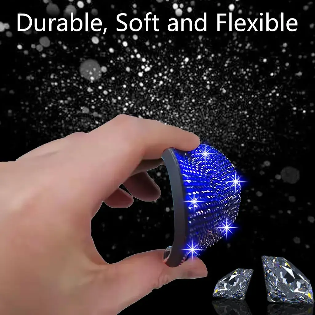 NBTEPEM Bling Car Cup Holder Coasters 2.75 inch, 2 Pcs, Blue | Sparkle & Protect Your Car Interior - view 4
