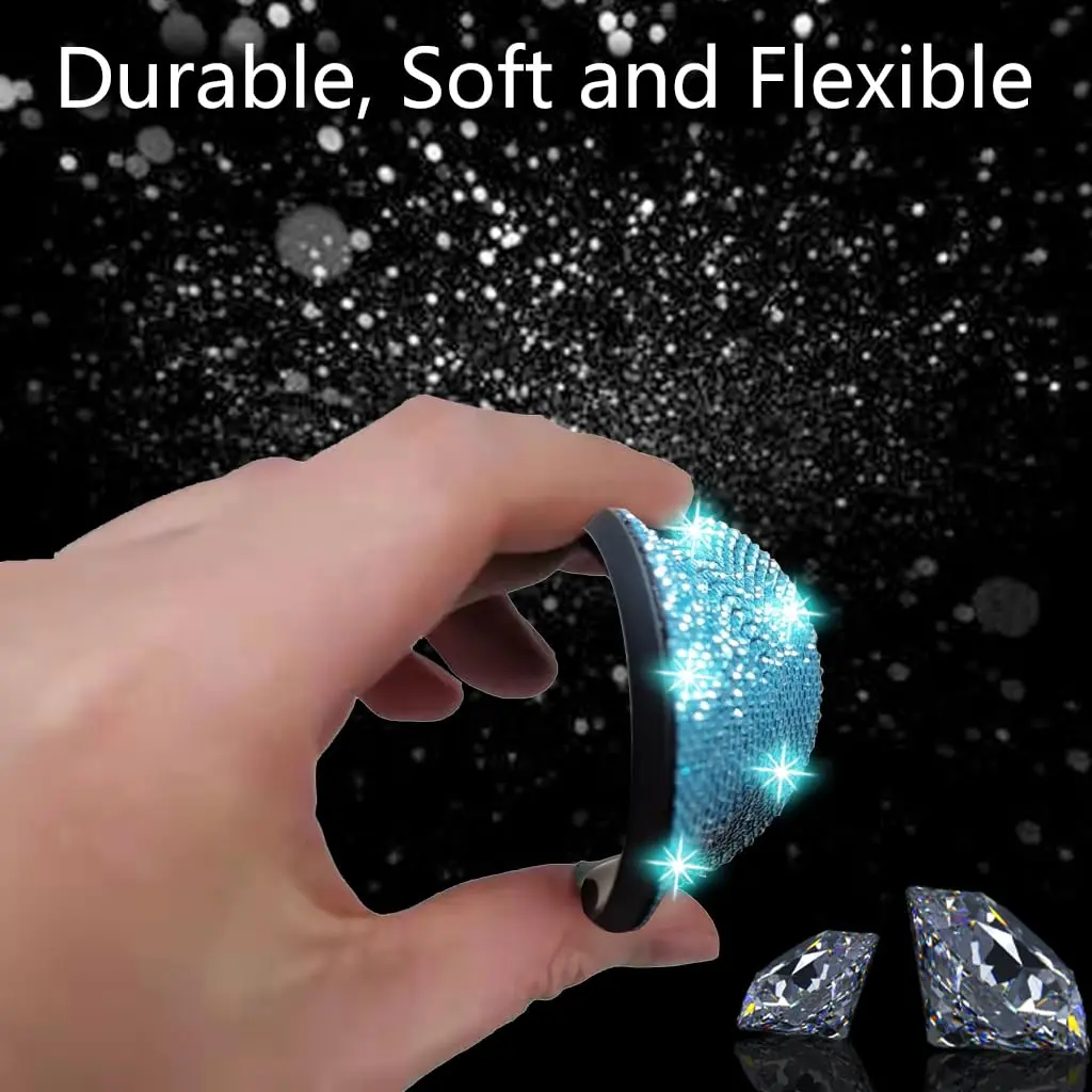 NBTEPEM 2pcs Bling Car Cup Holder Coaster 2.75 inch | Anti-Slip Shockproof Fashion Rhinestone Interior Accessory - view 5
