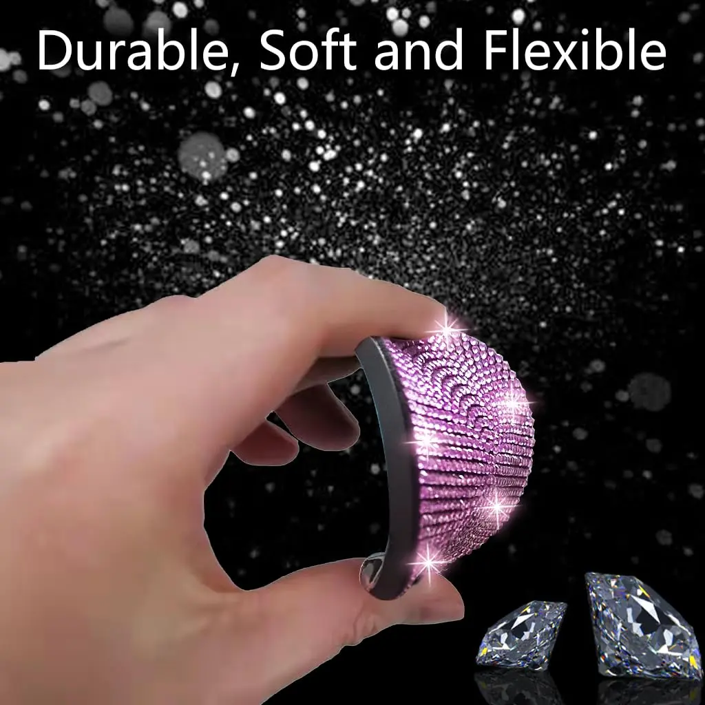 NBTEPEM 2pcs Bling Car Cup Holder Coaster 2.75 inch | Rhinestone Fashion Car Interior Accessory - view 5
