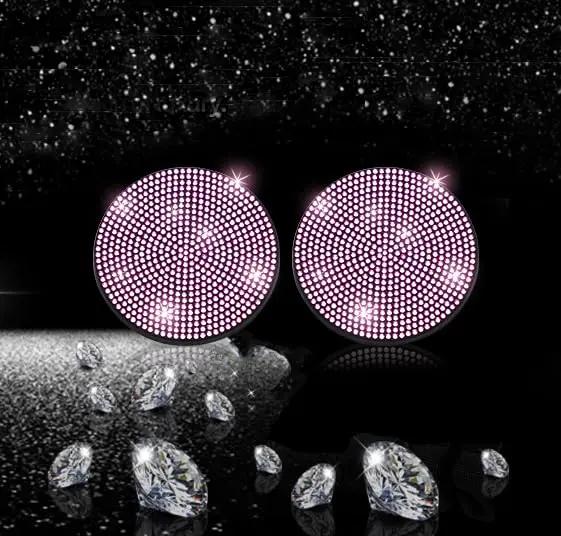 NBTEPEM 2pcs Bling Car Cup Holder Coaster 2.75 inch | Rhinestone Fashion Car Interior Accessory - view 8