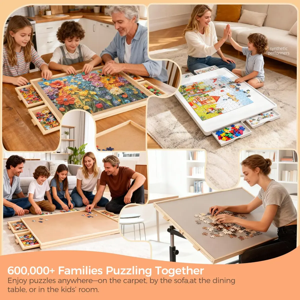 ALL4JIG Rotating Puzzle Board 1500 Piece 89.6cm x 68.6cm x 5.2cm | Educational Sorting Skill for Adults - view 8