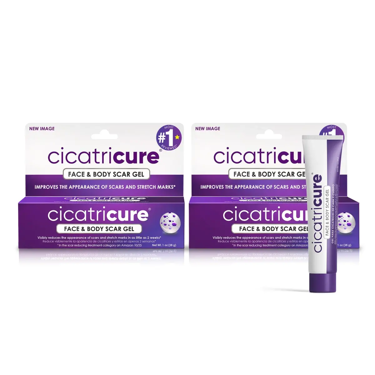 Cicatricure Advanced Scar Gel 28g (1 oz) 2pk | Clinically Proven Results in 2 Weeks - main product image