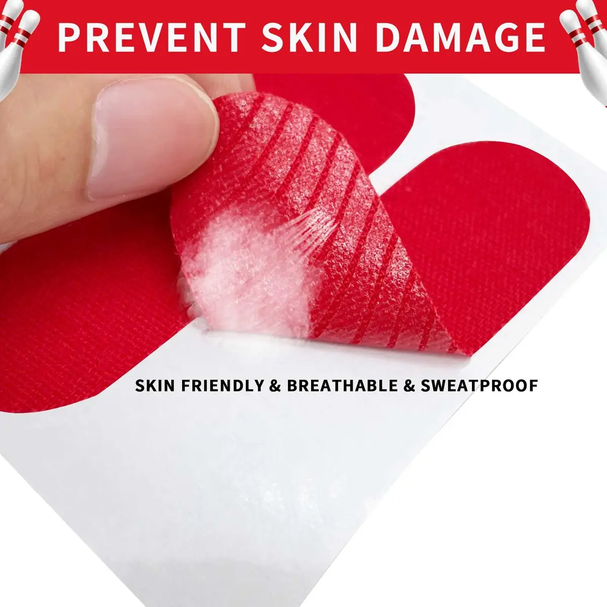 Birllaid Bowling Thumb Tape 120PCS Red | Sport Finger Protectors for Bowlers - view 4
