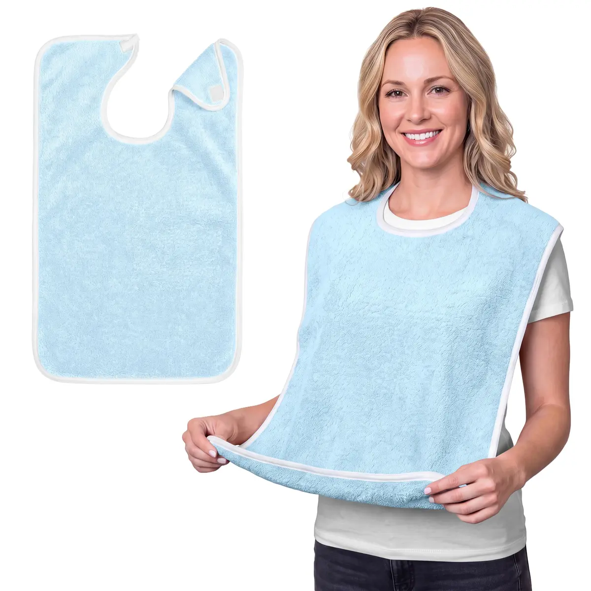 Avalon Towels Adult Bibs for Women & Men | Full Coverage, Reusable, Washable (18" x 30") - main product image