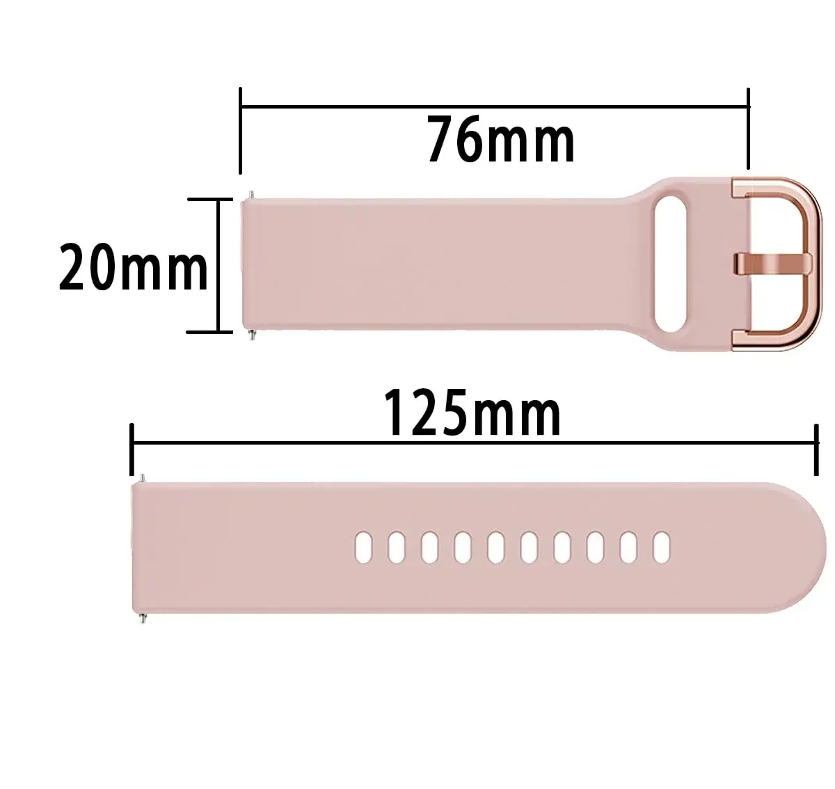 Ocdin Pink Silicone Watch Band for Omega x Swatch Moonswatch 20mm | Quick Release Strap - view 3