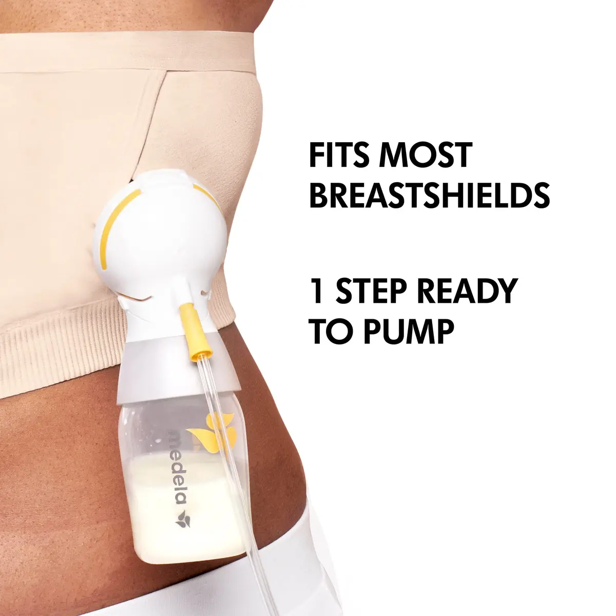 Medela Pumping Bustier for Hands-Free Pumping | Chai, Small | Supportive, Comfortable & Compatible with Medela Pumps - view 3