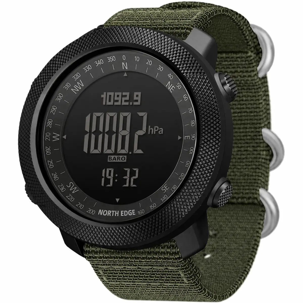 NORTH EDGE Apache 50mm Digital Watch for Men | Rugged Outdoor Companion with Altimeter, Barometer, Compass - main product image