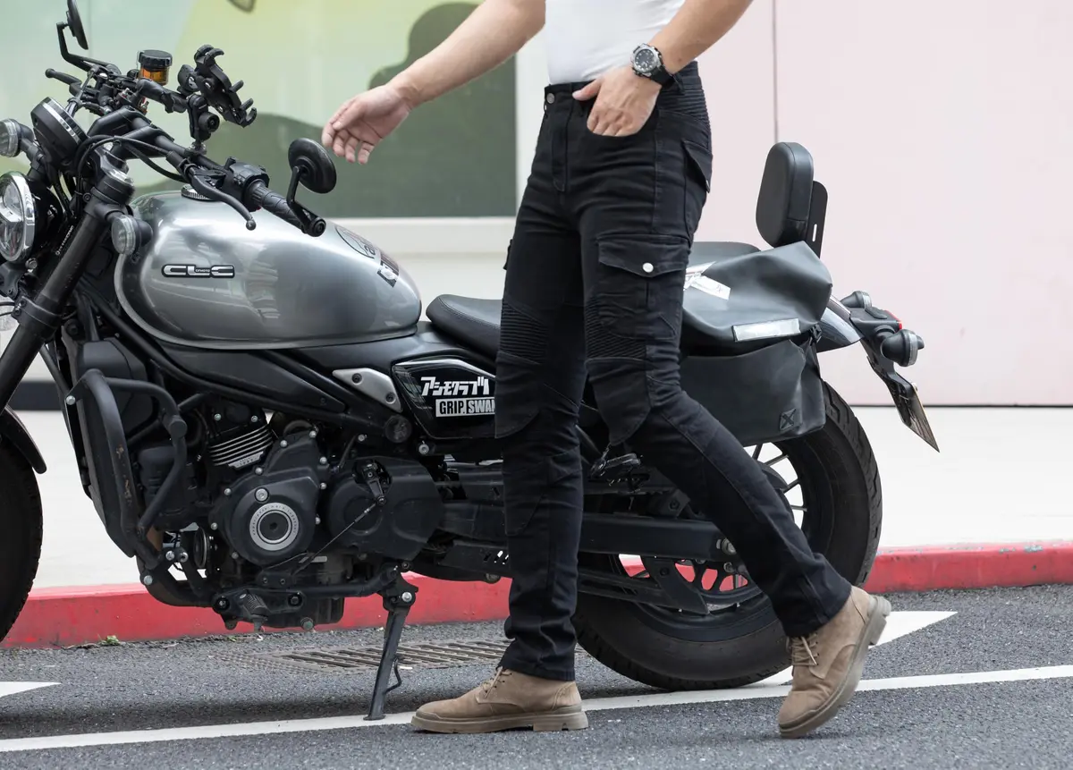 CTBQiTom Motorcycle Pants for Men & Women with CE Level 2 Armor Black | Slim Fit, Durable, Impact-Resistant - view 6