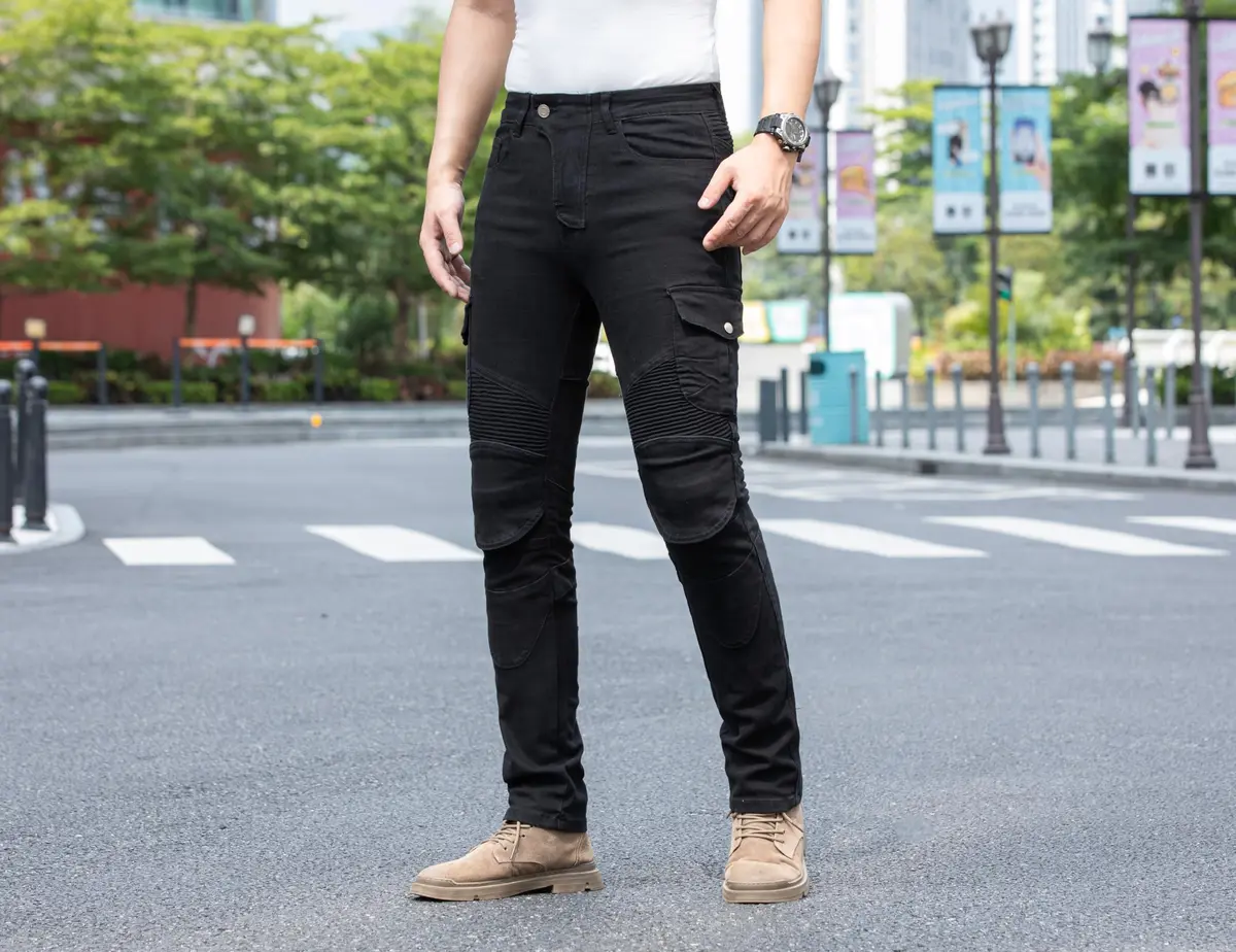 CTBQiTom Motorcycle Pants for Men & Women with CE Level 2 Armor Black | Slim Fit, Durable, Impact-Resistant - view 2