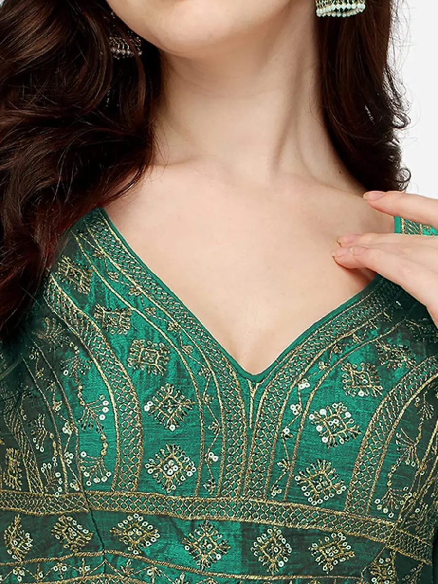 Pujia Mills Ladies Silk Sequin Sari Blouse V-Neck Padded 38 (100g) - view 4