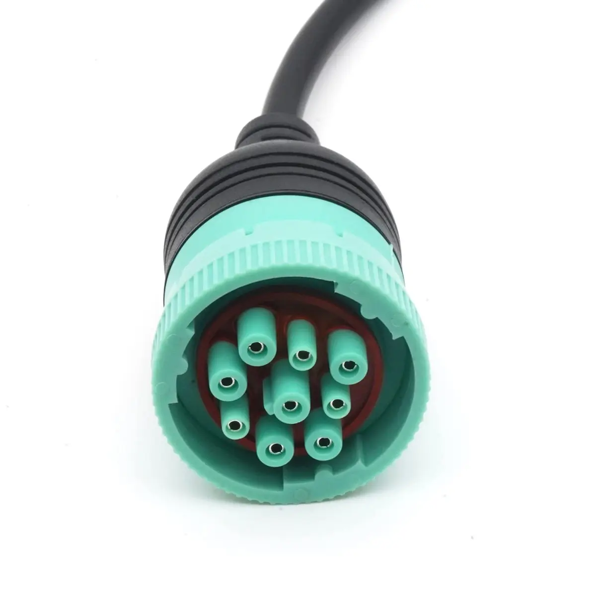Exctool Vehicle Scan Tool Adapter for Heavy Duty Trucks | J1939 to OBD2, 9 Pin Green Connector (70-120c) - view 3