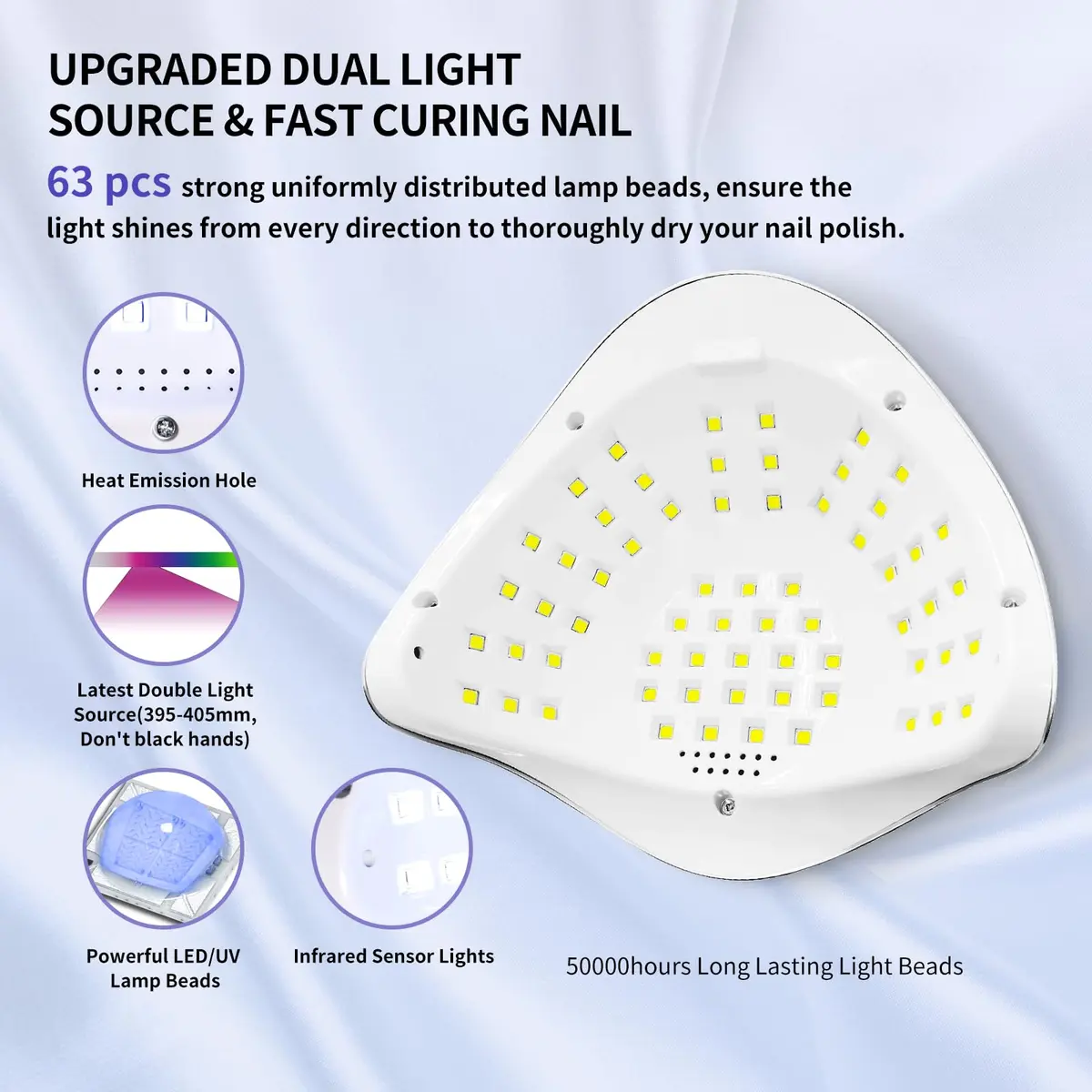 MIRAGE LAYON UV Nail Lamp 288W | Fast Gel Curing for Hands & Feet (70-120 chars) - view 5
