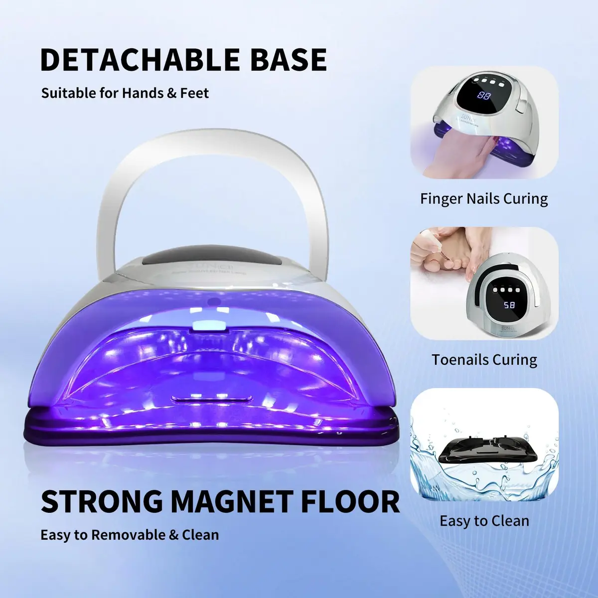 MIRAGE LAYON UV Nail Lamp 288W | Fast Gel Curing for Hands & Feet (70-120 chars) - view 6