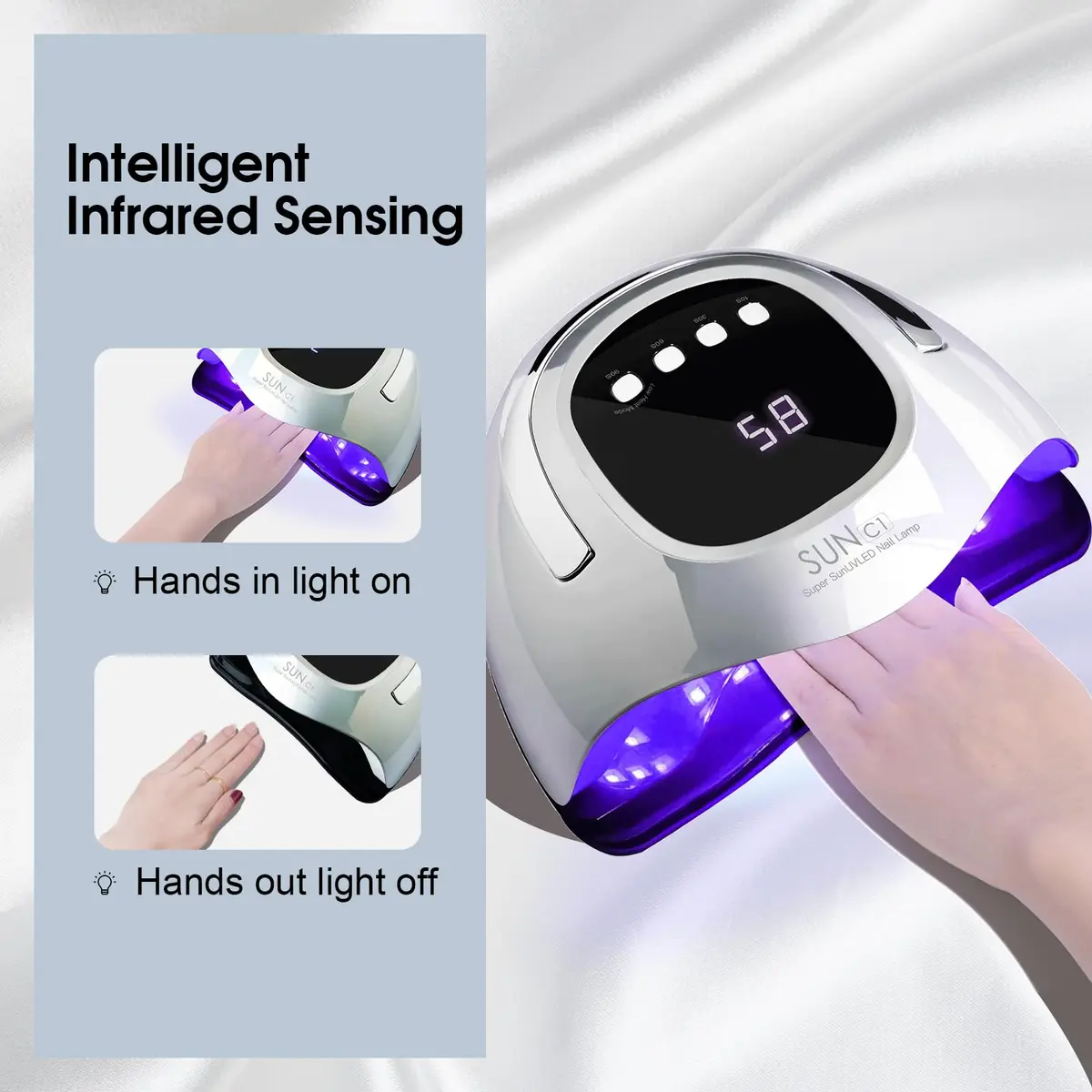 MIRAGE LAYON UV Nail Lamp 288W | Fast Gel Curing for Hands & Feet (70-120 chars) - view 3