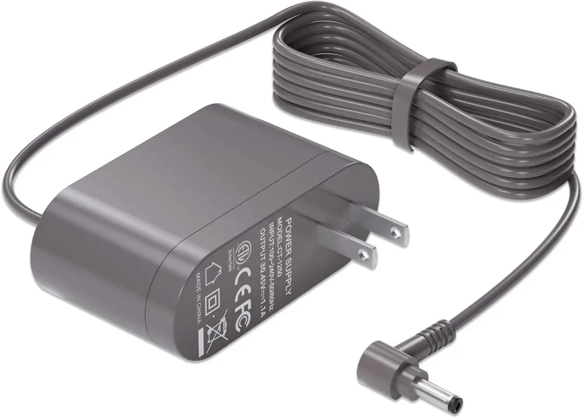 vhbw 30.45V 1.1A Vacuum Charger | 6ft Cord, ETL Certified, Compatible with Dyson V10-V15, SV12-SV22 - main product image