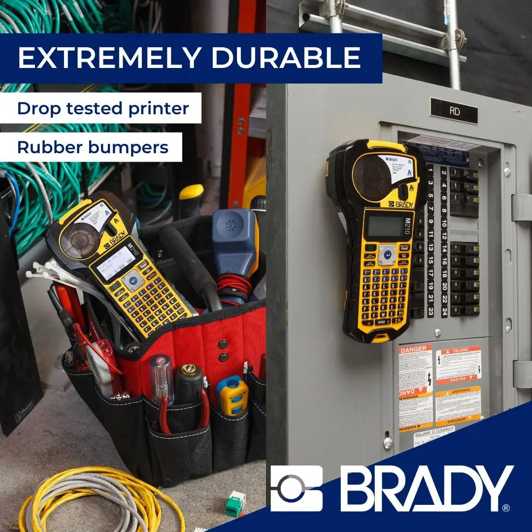 Brady M210 Handheld Label Maker | Compact Industrial Label Printer for Labels & Shipping - view 2