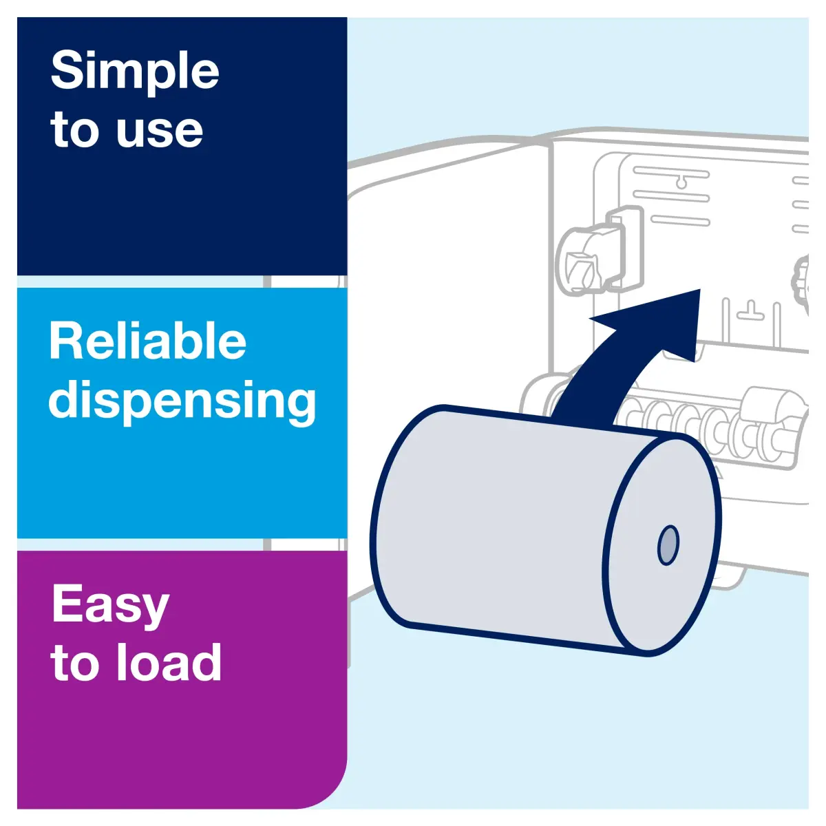 Tork Stainless Steel Image Line Paper Towel Dispenser with 6 Universal 1-Ply Rolls | 700 ft/roll, 1.5" Core - view 7