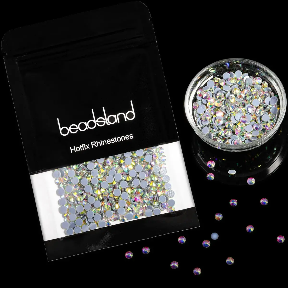 BEADSLAND Hotfix Rhinestones Crystal AB SS6 2880pcs | Glass Craft Gems for DIY Clothing & Decor - view 5