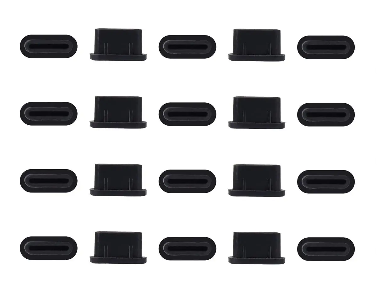 iKammo 20 Pcs USB C Dust Plugs Cover with 2 Cleaning Brushes | Protects Ports from Dust, Lint, and Grime - view 2