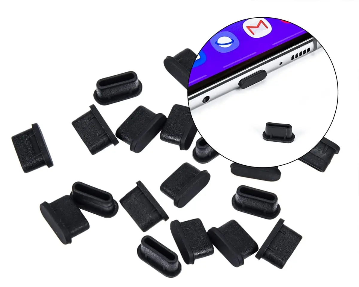 iKammo 20 Pcs USB C Dust Plugs Cover with 2 Cleaning Brushes | Protects Ports from Dust, Lint, and Grime - view 3