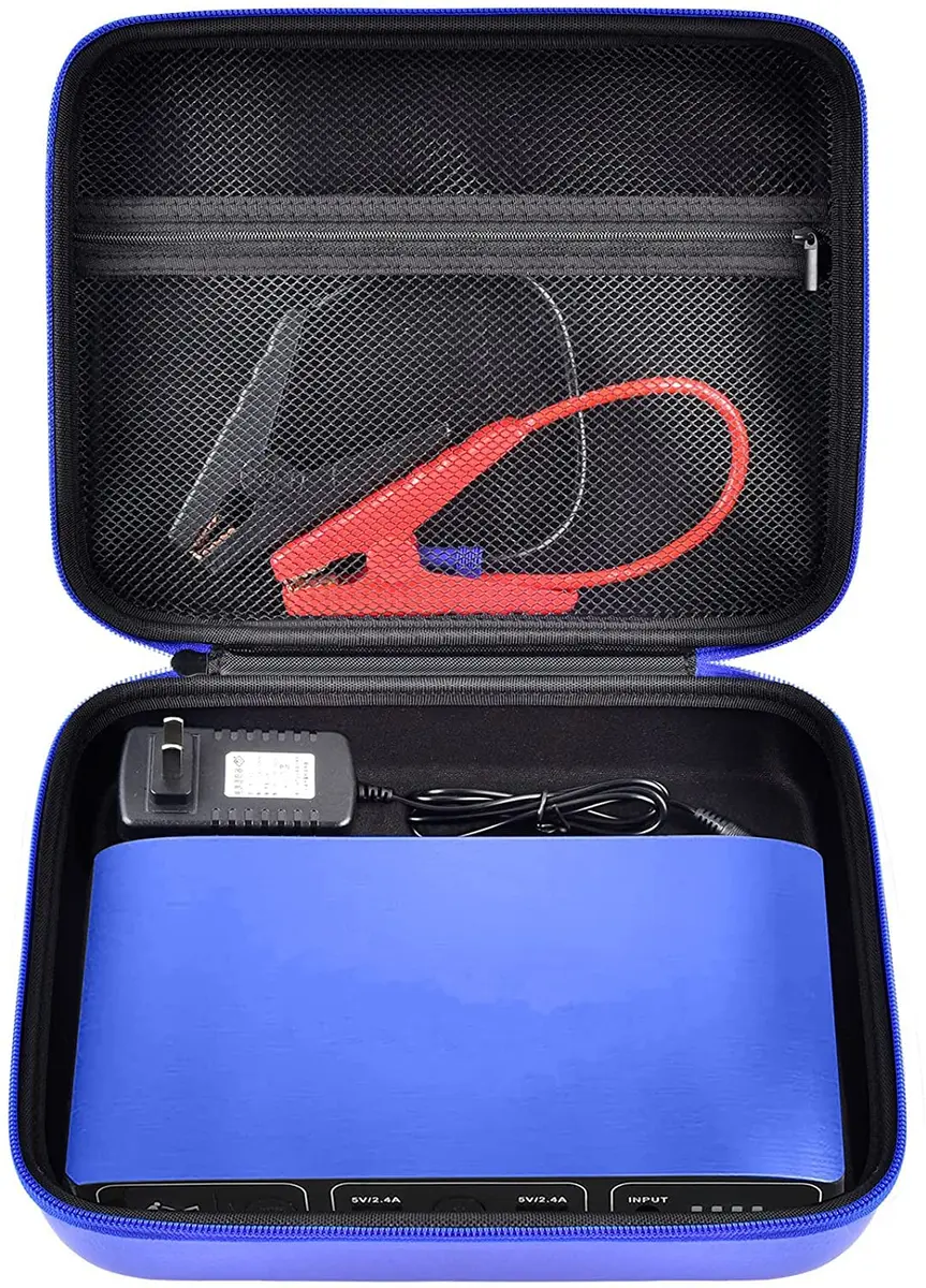 GWCASE Blue EVA Hard Case for Halo Bolt Air Jump Starter with Tire Pump | Portable Power Bank Organizer Holder - main product image