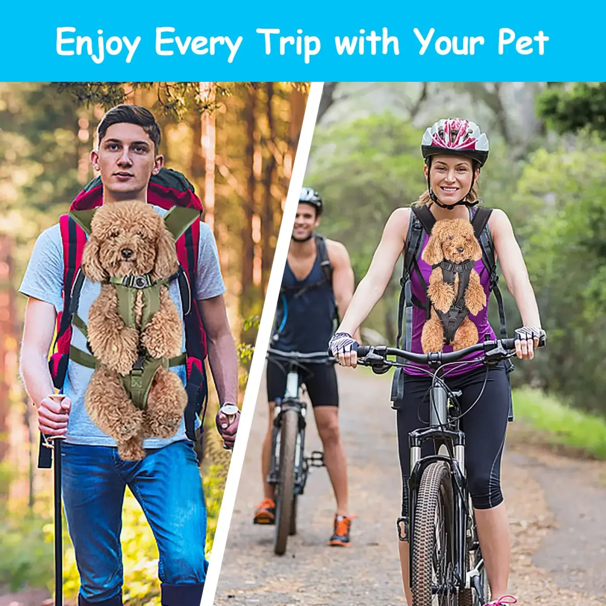 PetBonus Black XL Dog Carrier Backpack | Hands-Free Hiking Cycling Travel - view 7
