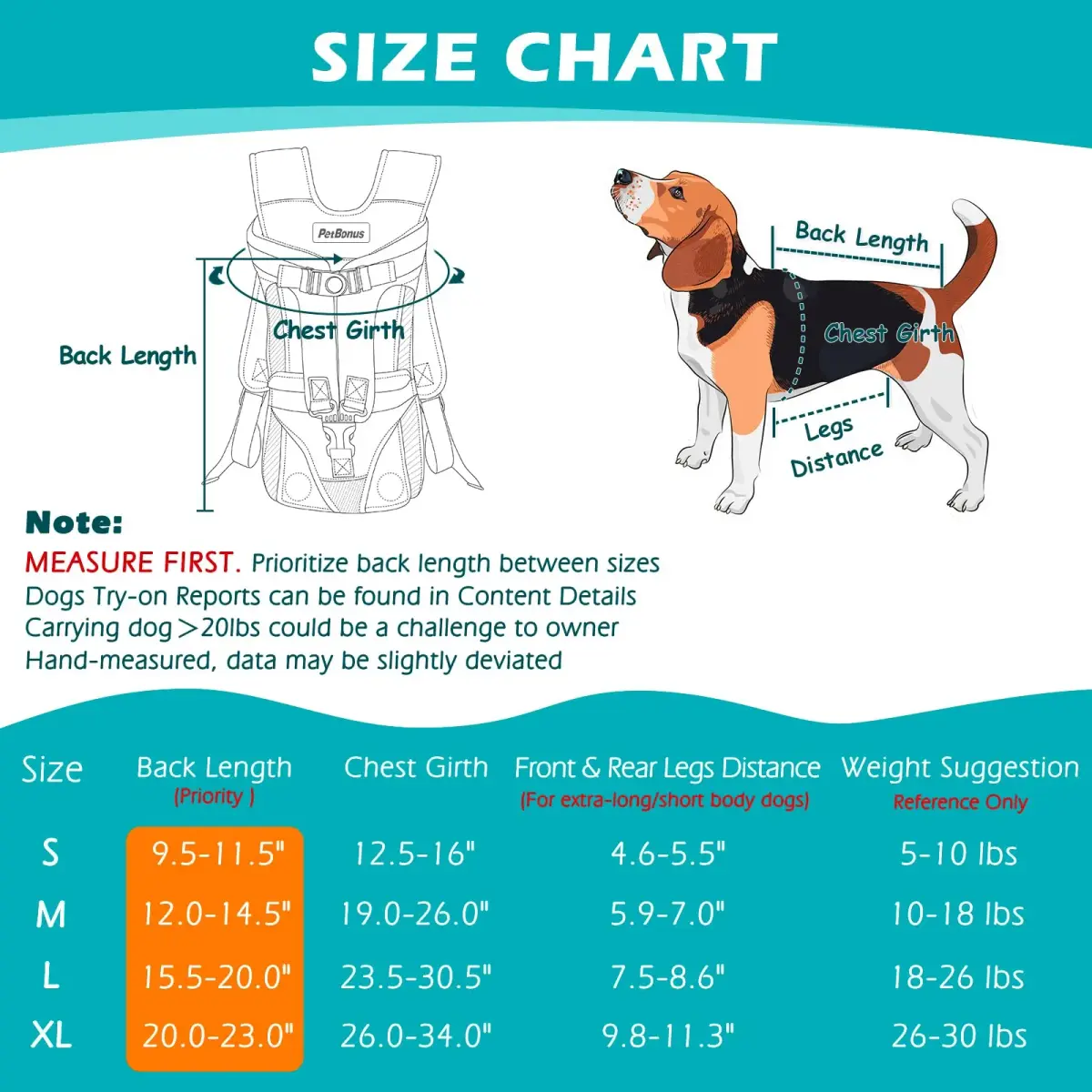PetBonus Pet Front Dog Carrier Backpack, Legs Out Easy-Fit Puppy Chest Carrier for Small Dogs, Hands Free for Hiking, Cycling (Black, S) | 0.41 kg (0.9 lb) Carrier - view 5