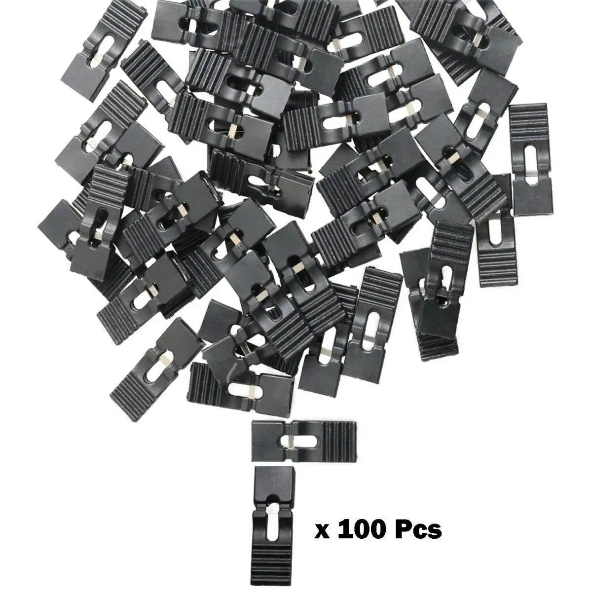 MEETOOT Black Standard 2.54mm Pin Header Jumper Caps 100pcs | 13.5 x 5 x 2.4mm - view 2