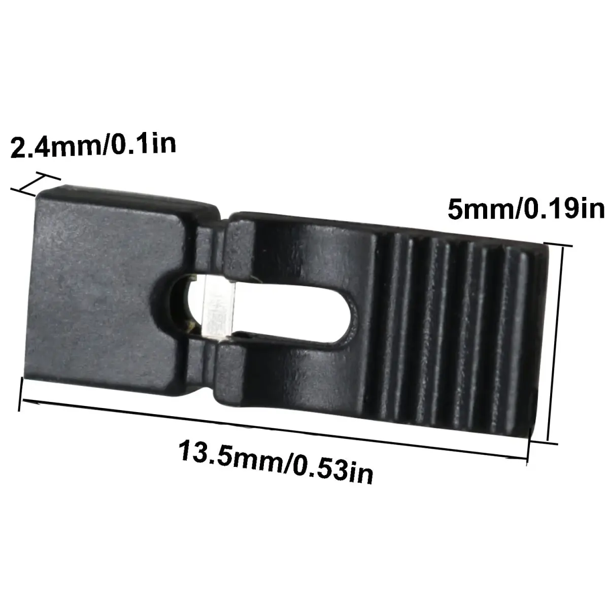 MEETOOT Black Standard 2.54mm Pin Header Jumper Caps 100pcs | 13.5 x 5 x 2.4mm - view 4