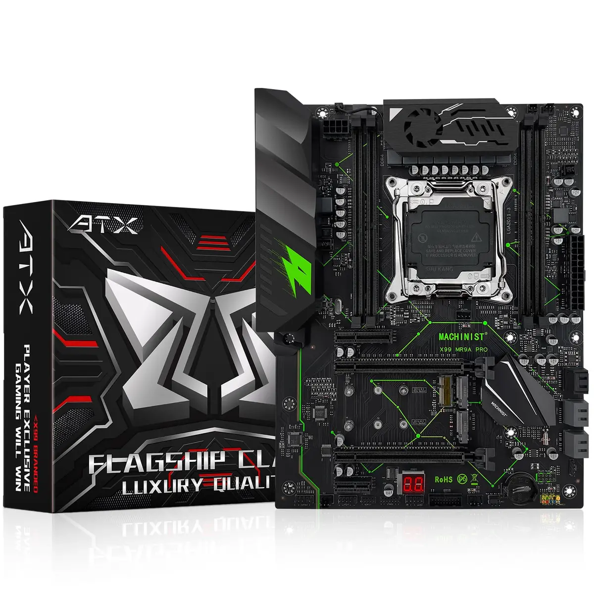MACHINIST X99 MR9A PRO ATX Motherboard LGA 2011-3 DDR4 64GB Max 28.5cm x 22cm | Supports Intel Xeon E5 V3/V4 & Core i7 5th/6th Gen - main product image