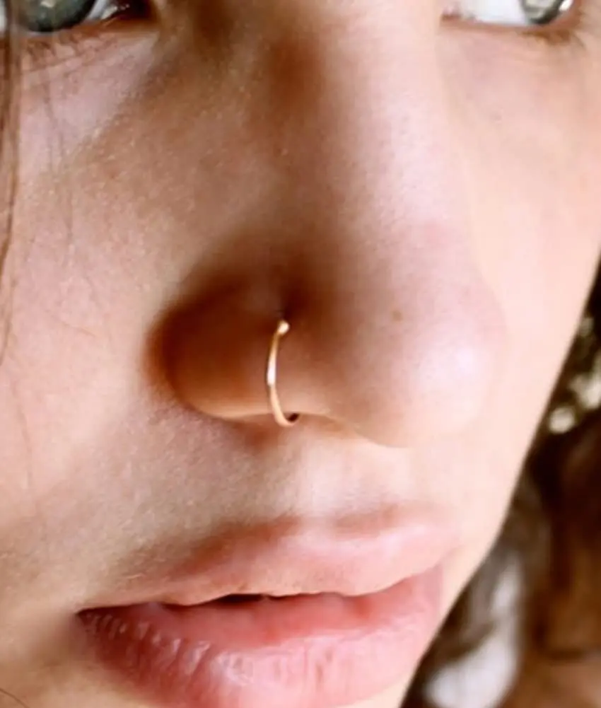 MODRSA Fake Nose Rings - Hoop & Double Hoop Piercings for Women & Men | Hypoallergenic Stainless Steel, 8 Pieces - view 2