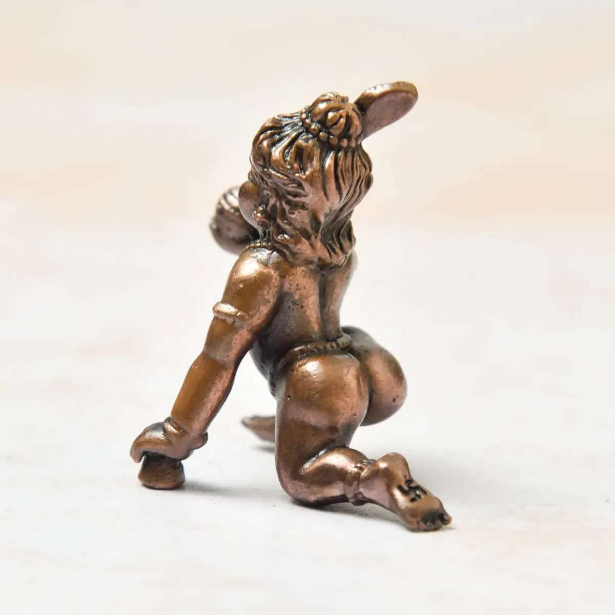 Copper Idols India - By Bhimonee Decor Handmade Copper Bal Krishna Idol 1.5 inches | Antique Patina Finish - view 5