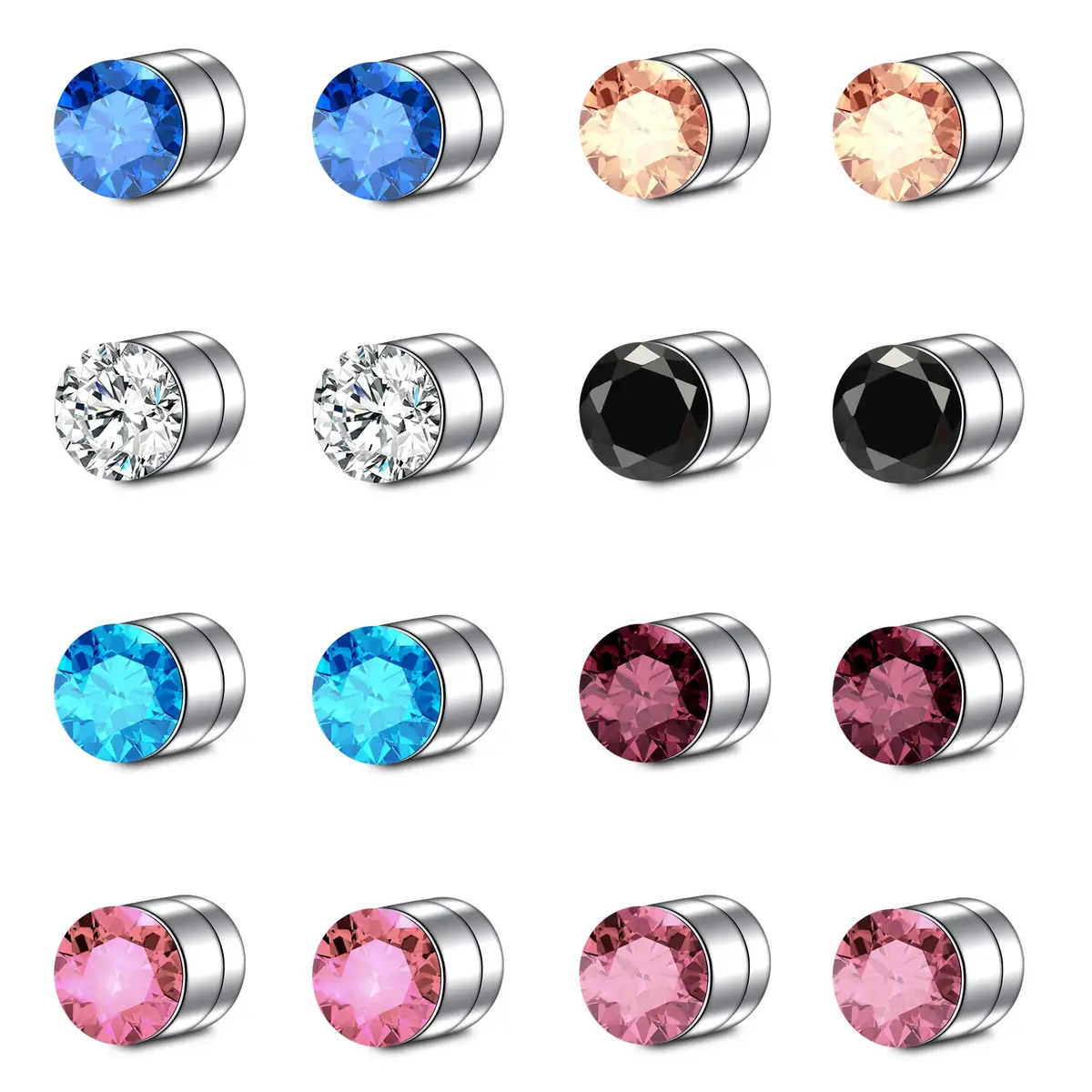 MODRSA Faux Nose Ring non piercing Noes Ring Stud 3mm | Stainless Steel, Assorted Colors, Comfortable Fit - main product image