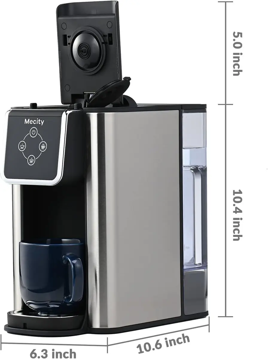 Mecity 120V 10 oz Coffee Maker | Compatible with K cup Capsules & Tea, Removable 50 Oz Water Tank - view 7