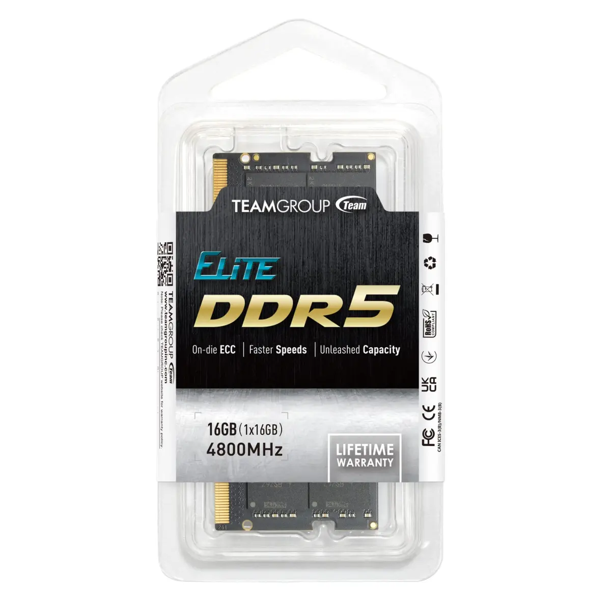 TEAMGROUP Elite DDR5 16GB 4800MHz SO-DIMM Laptop RAM Module | 1.1V Non-ECC Unbuffered 262-Pin - view 8