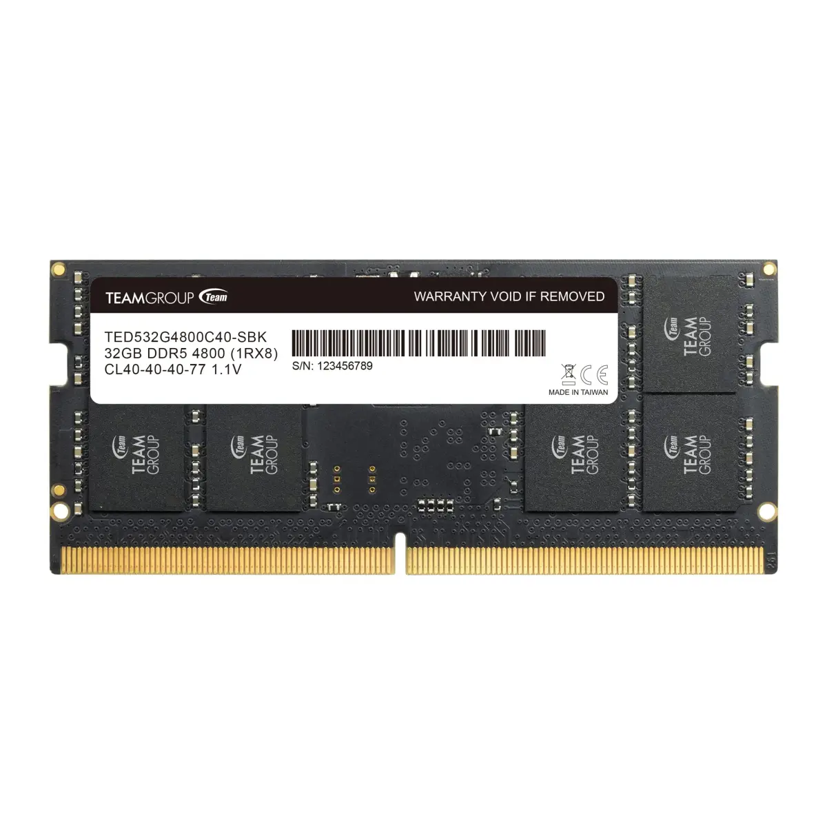 TEAMGROUP Elite DDR5 32GB 4800MHz CL40 SODIMM Laptop Memory Module 32GB (1x32GB) | Faster Performance & Energy Efficiency - main product image
