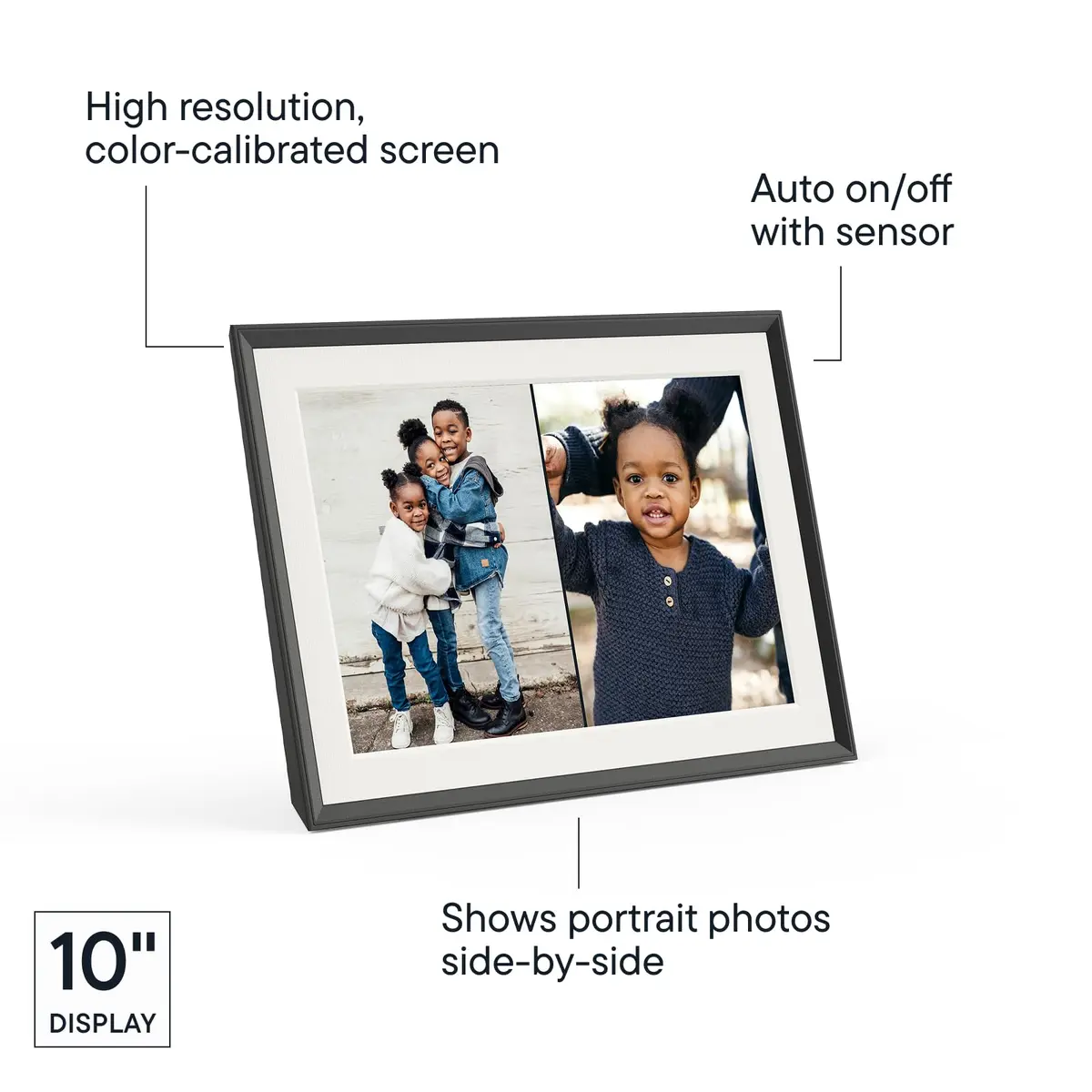AURA Carver Mat HD Digital Picture Frame 25.65 cm (10.1") | Wirecutter's Best Frame for Gifting - view 4